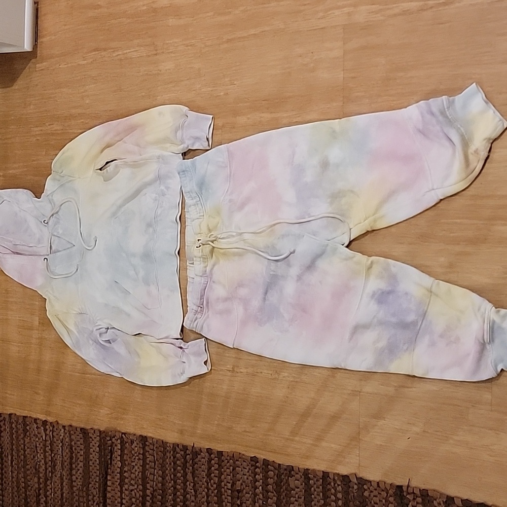LoveShackFancy Pastel Tie-Dye Jogger Set